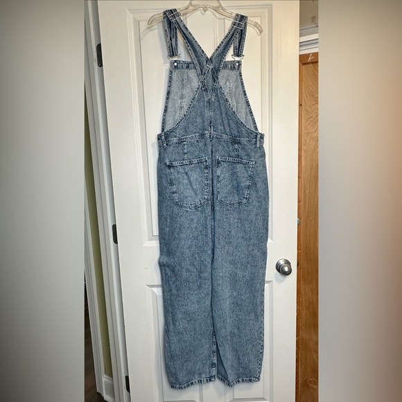 We The Free, Free People Ziggy Blue Denim Overalls Relaxed Fit, Women’s Large - Picture 7 of 13